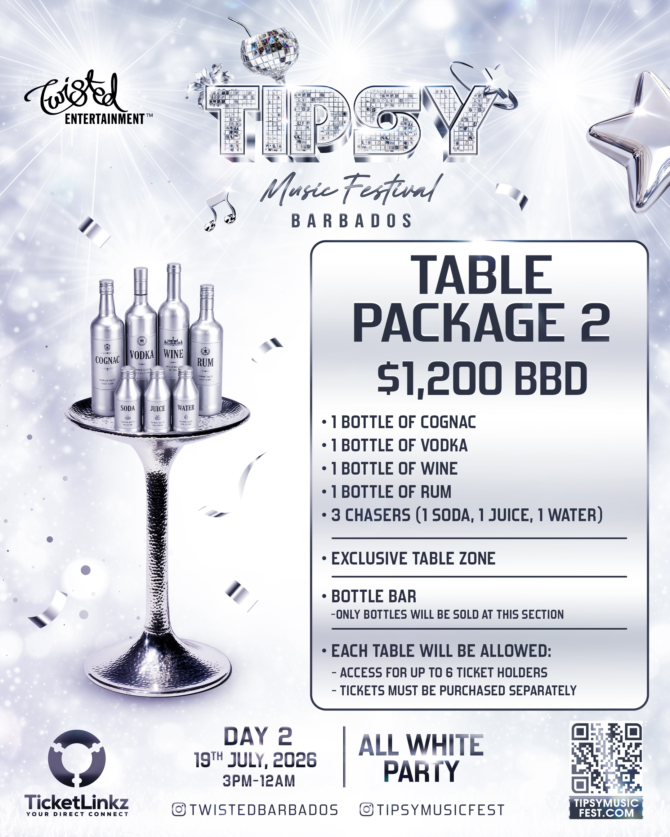 Tipsy Music Festival Barbados – 2-Day Music Festival (July 18–19, 2026)