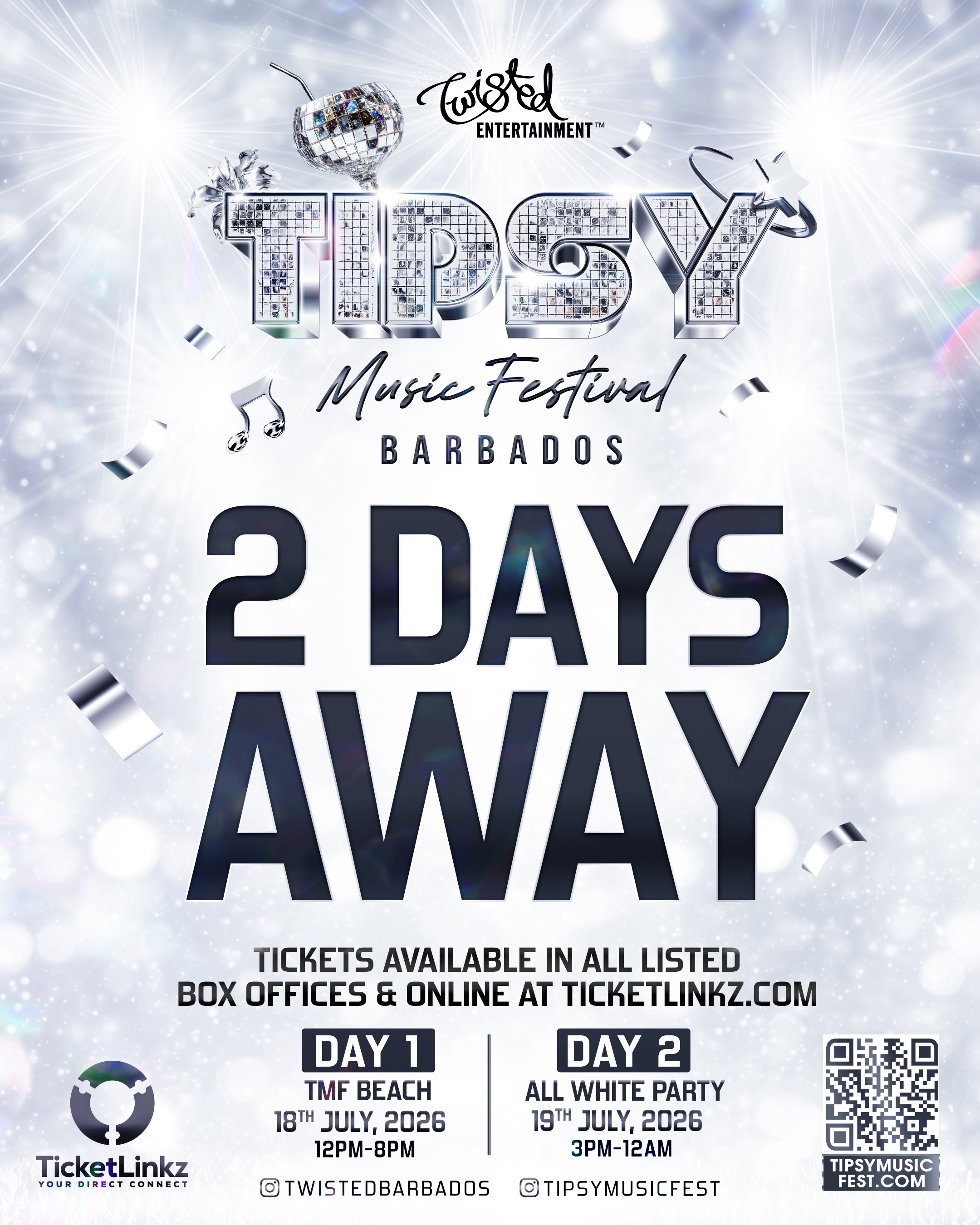 Tipsy Music Festival Barbados – 2-Day Music Festival (July 18–19, 2026)