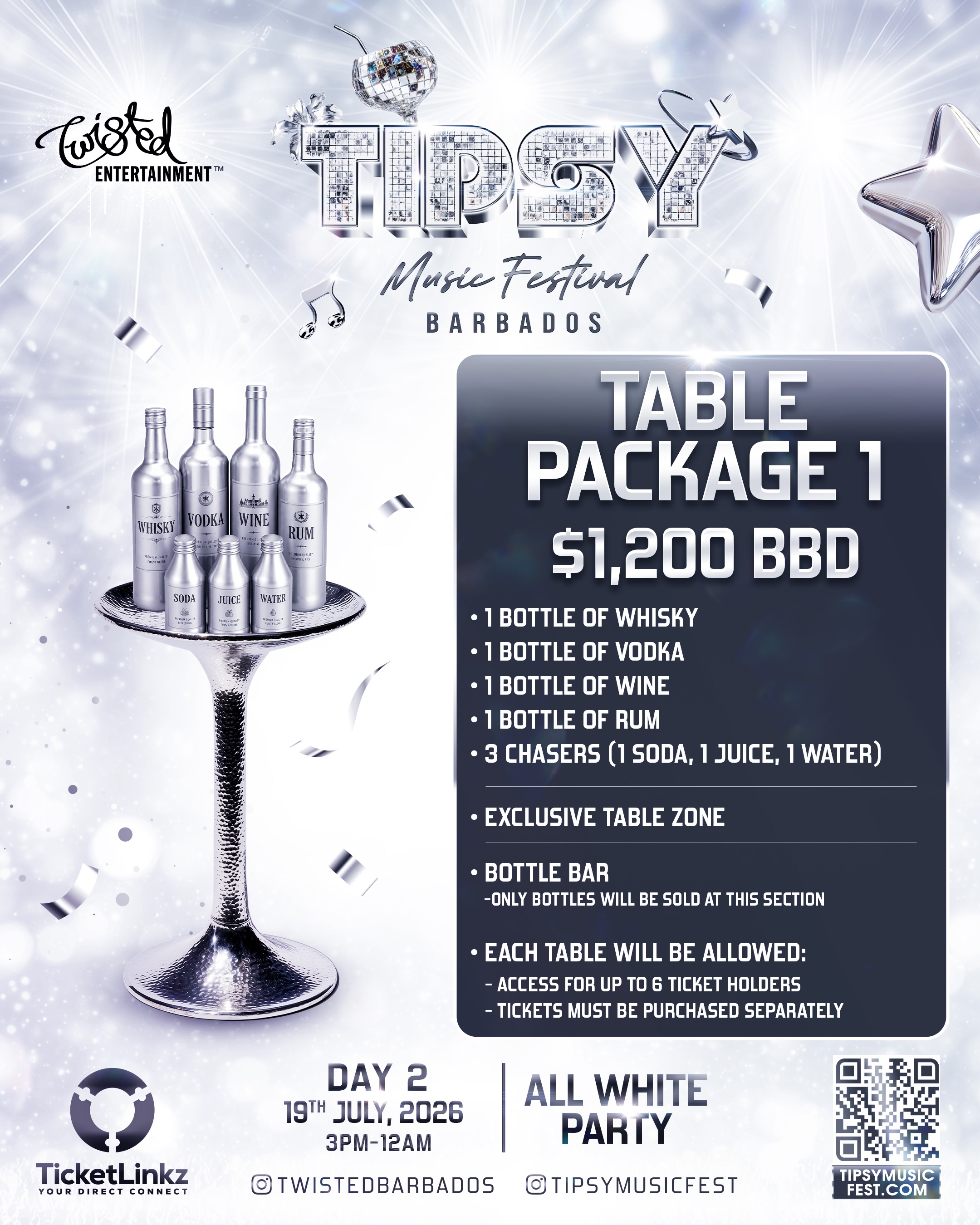 Tipsy Music Festival Barbados – 2-Day Music Festival (July 18–19, 2026)