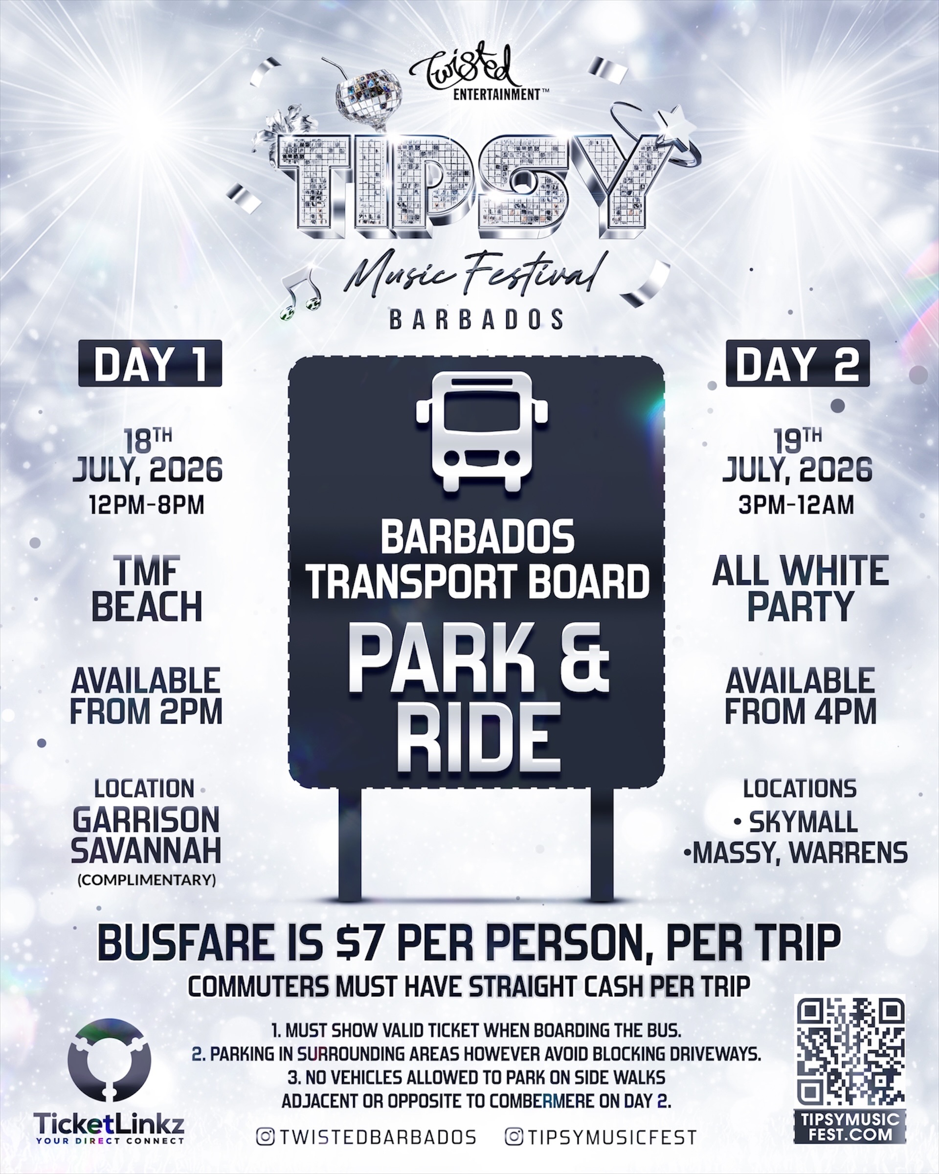 Tipsy Music Festival Barbados – 2-Day Music Festival (July 18–19, 2026)