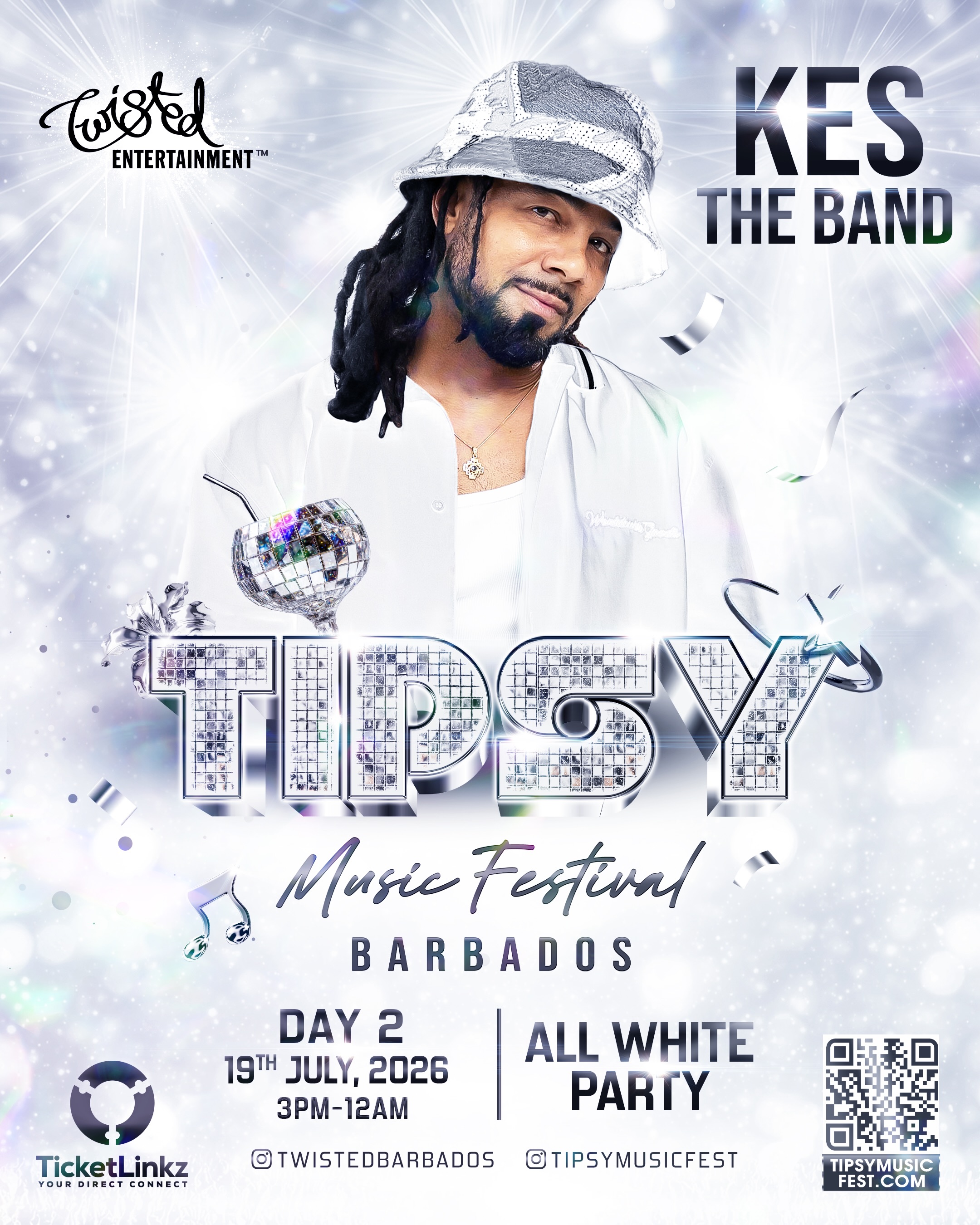 Tipsy Music Festival Day 2 – All White Party ft. Alkaline, Kes & Krosfyah | July 19, 2026