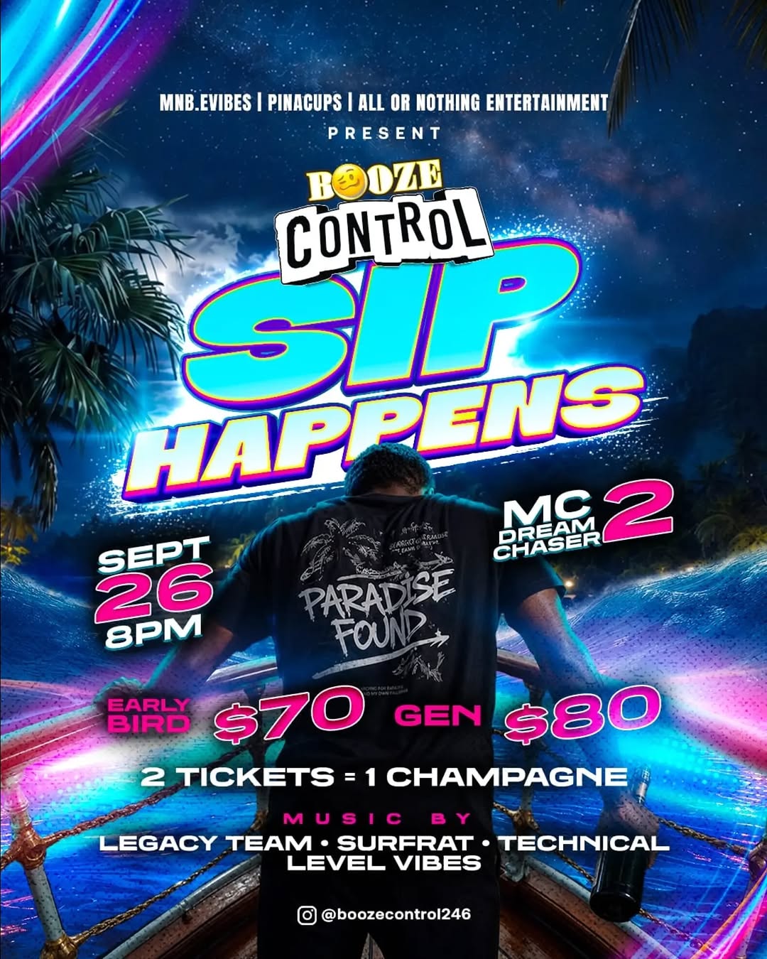 Booze Control: Sip Happens – Boat Party on MV Dream Chaser 2