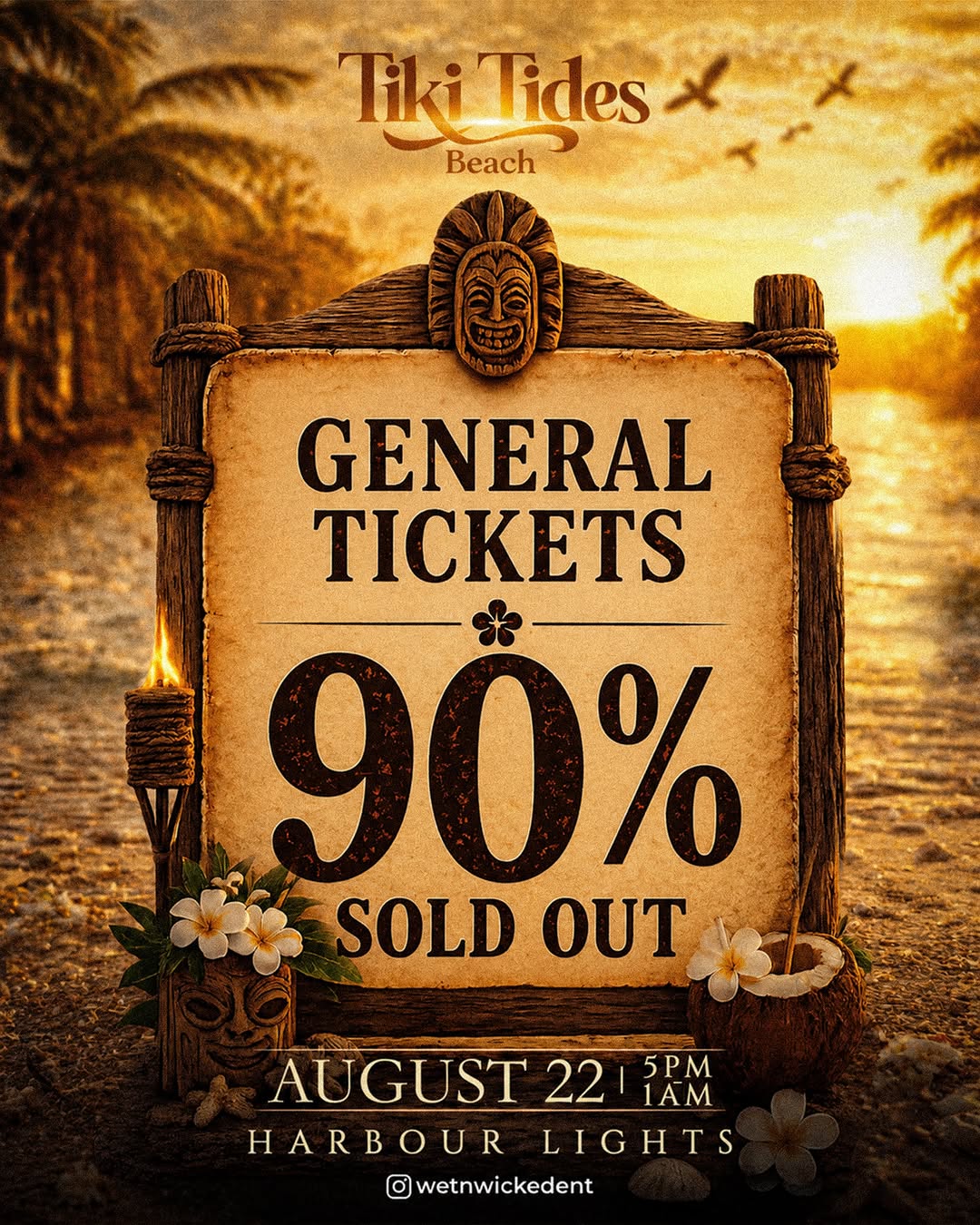 Tiki Tides Beach – General Tickets 90% Sold Out | Crop Over Weekend