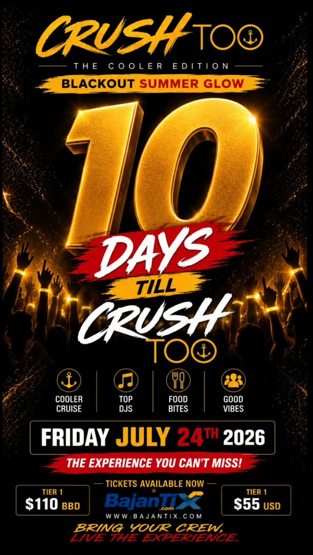 Crush Too – Blackout Summer Glow Cooler Cruise | Friday July 24, 2026