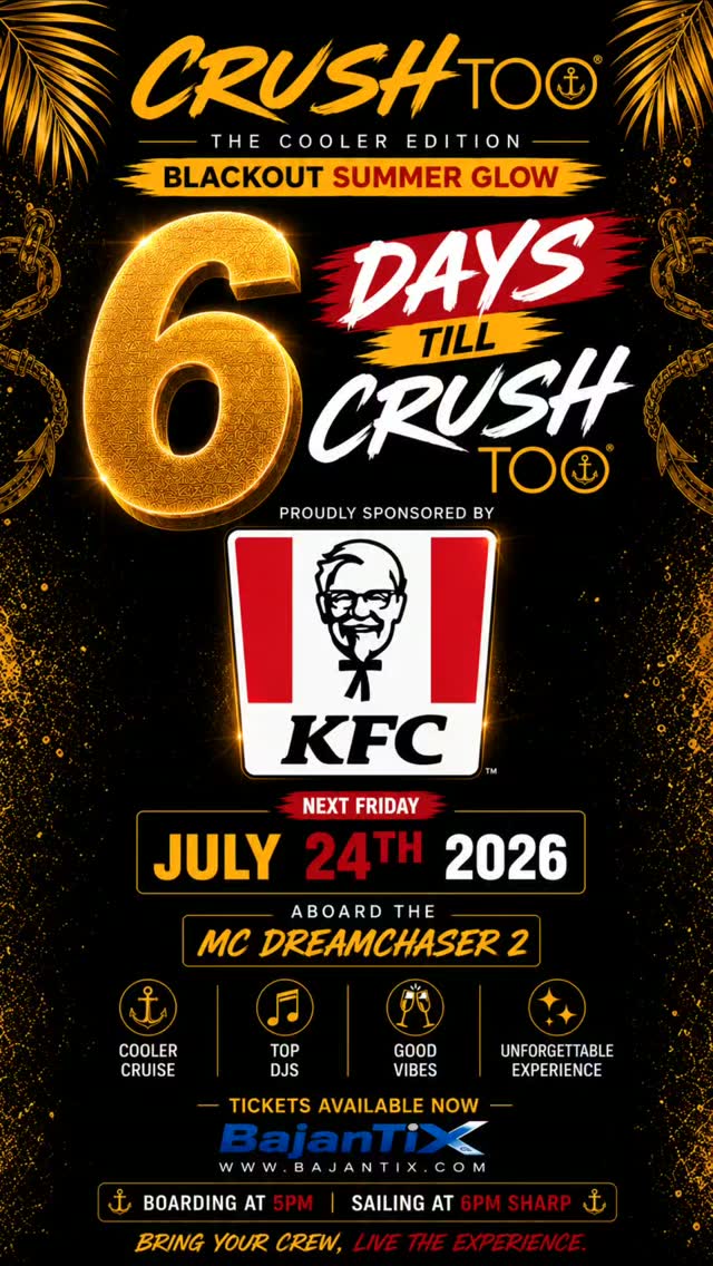 Crush Too: Blackout Summer Glow – Cooler Cruise July 24, 2026