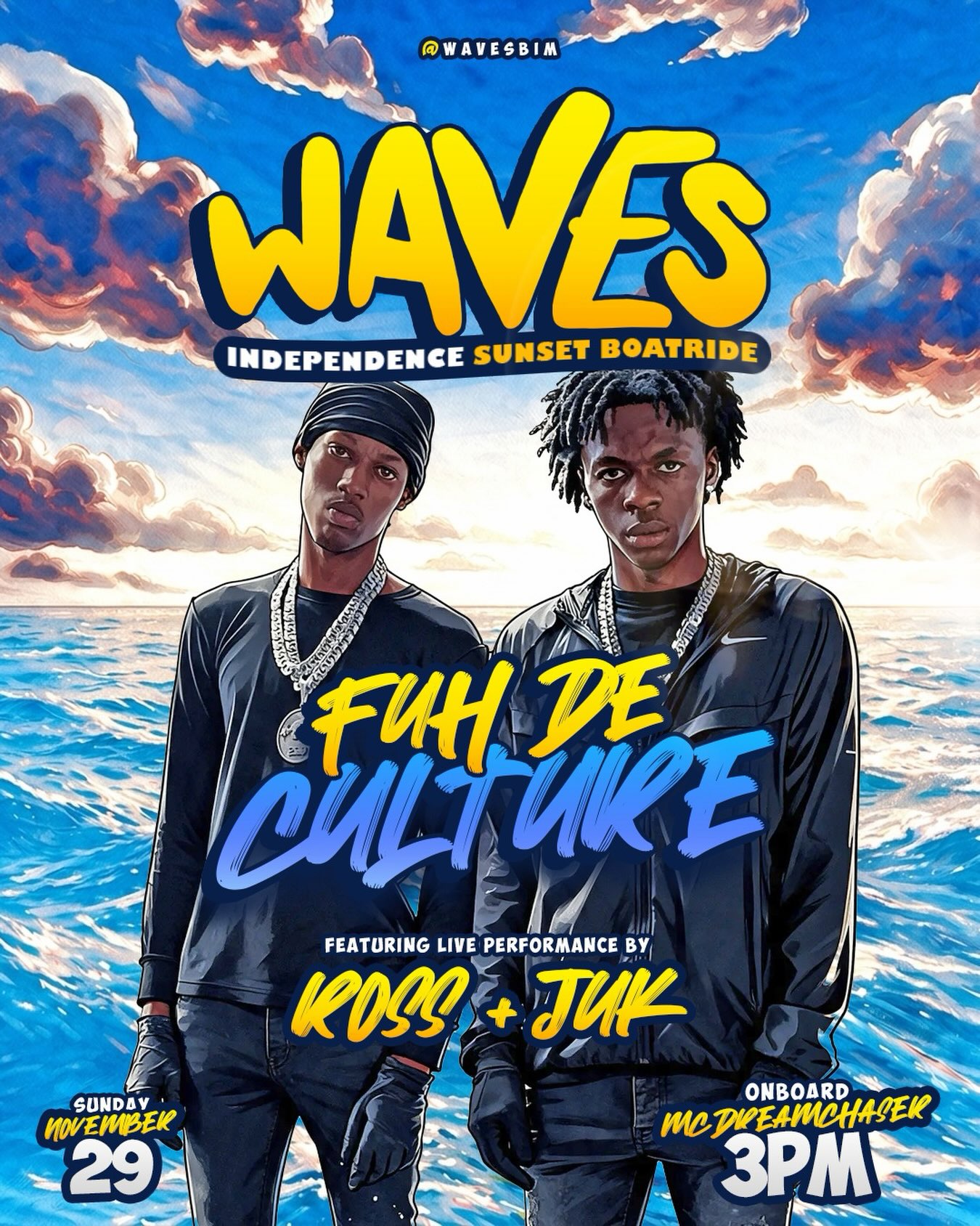 Waves Independence Sunset Boatride – Fuh De Culture ft. Ross & Juk