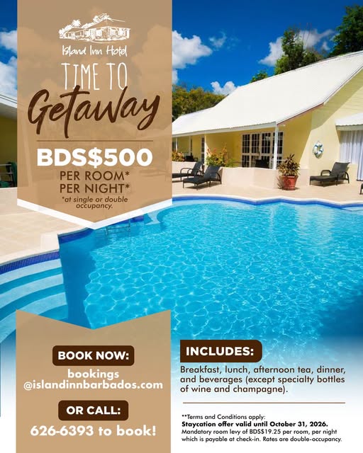 All-Inclusive Staycation at Island Inn Hotel – BDS$500 Per Room Per Night