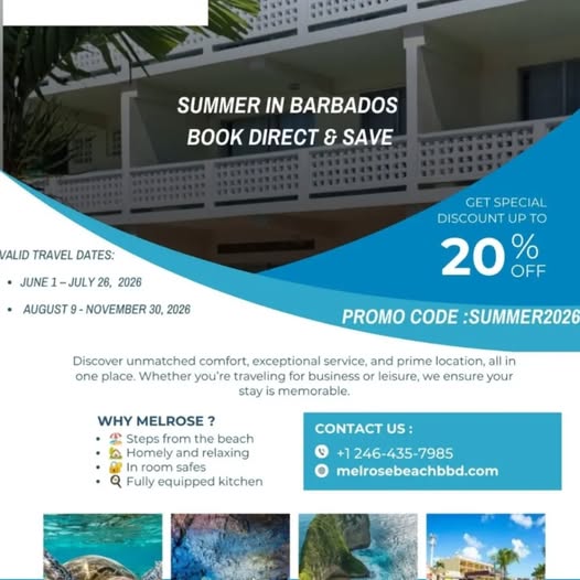 Summer in Barbados – Book Direct & Save 20% Off