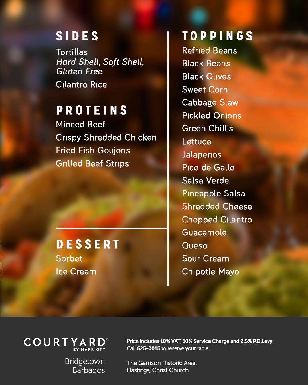 Fiesta Thursdays: Build-Your-Own Taco/Burrito Bowl + Cocktail + Ice Cream for BBD$65